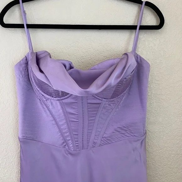 HOUSE OF CB Charmaine' Lavender purple Corset Maxi Dress NWOT size L - Picture 5 of 13